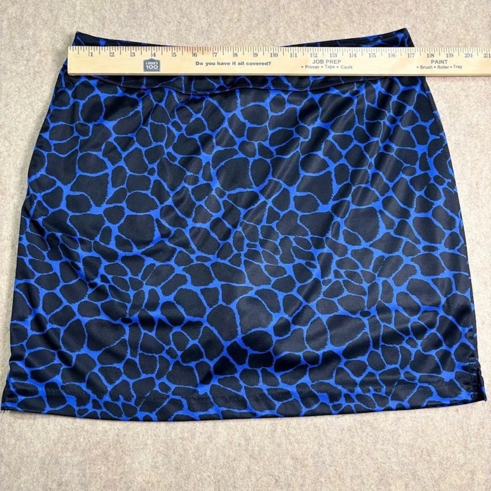 Greg Norman Golf Skort Womens L Blue Black Polyester Giraffe Animal Print